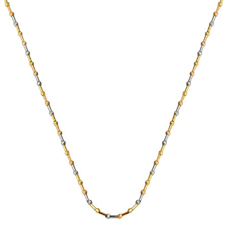 14 Ayar Renkli Dorika Toplu Altın Zincir Kolye