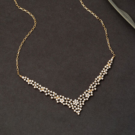 Minimal Tasarım 14 Ayar Altın Nişan Seti