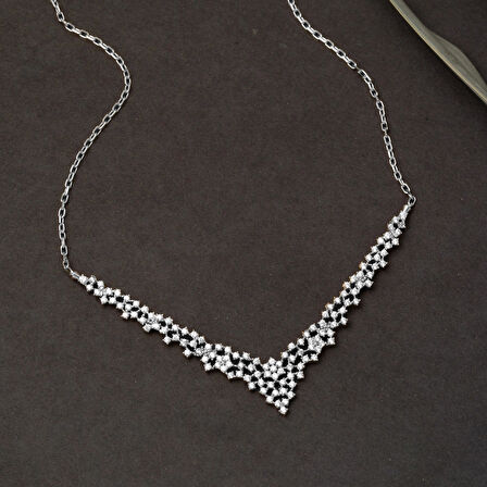 Minimal Tasarım 14 Ayar Beyaz Altın Nişan Seti