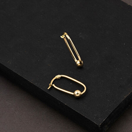 Toplu Halka Altın Küpe 14 Ayar