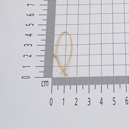 İtalyan Model Telli 14 Ayar Altın Küpe