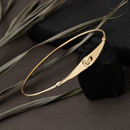 Lades 14 Ayar İnce Kelepçe Bilezik