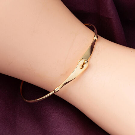 Lades 14 Ayar İnce Kelepçe Bilezik