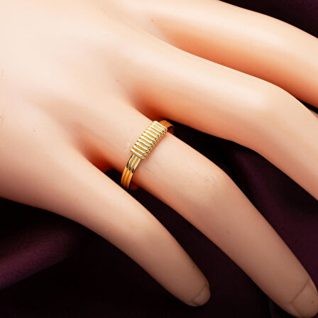 Magne 14 Ayar Taşsız Minimal Altın Yüzük