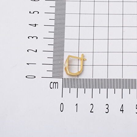 Minimal Tasarım Bayan Altın Küpe