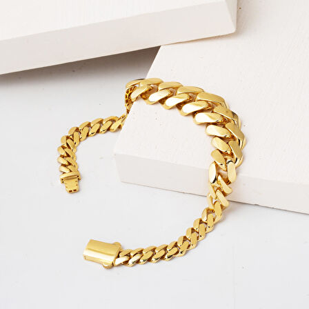 14 Ayar Süzme Gurmet Zincirli Altın Bileklik