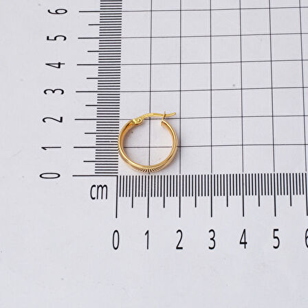 Spor Kadın Halka Altın Küpe 14 Ayar