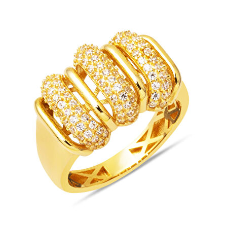 Tria Tasarım Kadın Altın Yüzük 14 Ayar