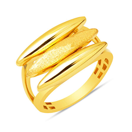 Mila Taşsız Tasarım 14 Ayar Altın Yüzük