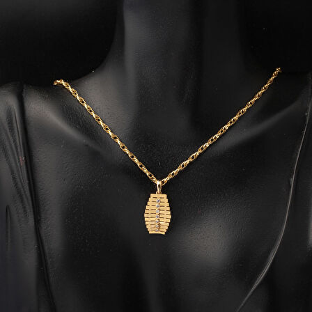 Sıralı Taşlı İkili Altın Mini Spor Set 14 Ayar