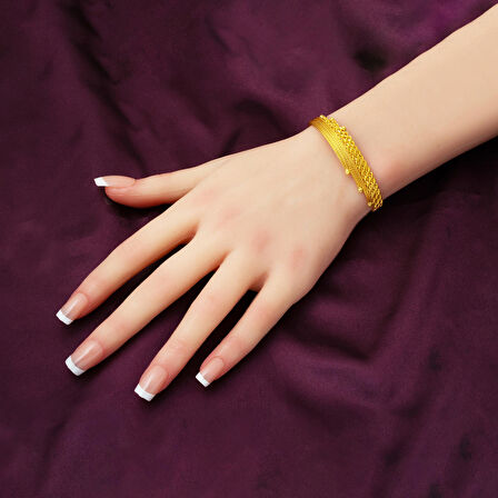 Burma Zincir Örgülü Altın Takı Seti