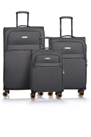 Pierre Cardin 04PC6000-Set Antrasit Unisex 3 Lü Set Bavul