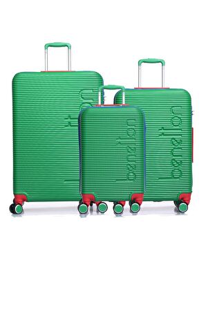 United Colors Of Benetton 14BNT500-Set Yeşil Unisex 3 Lü Set Bavul