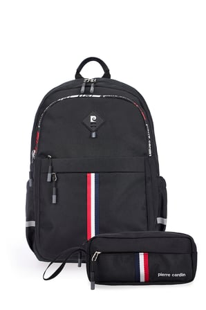 Pierre Cardin Unisex Okul Çanta Seti PCSET07PCT18001102-Siyah