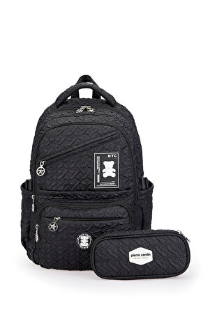 Pierre Cardin Unisex Okul Çanta Seti PCSET07PC1779501-Siyah