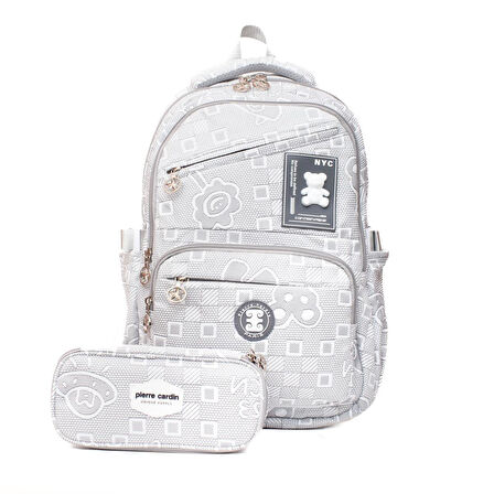 Pierre Cardin Okul Çanta Seti PCSET07PC1773501-Gri