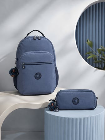 Kipling Unisex Okul Çantası 2'li Set ( Çanta Ve Kalemlik ) KPSETKPKI427564-Füme