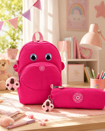 Kipling Kız Çocuk Anaokul Çantası 2'li Set ( Çanta Ve Kalemlik ) KPSETKPK0025373