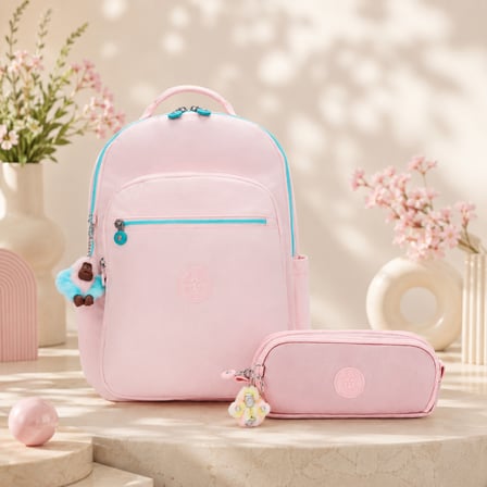 Kipling Kız Çocuk Okul Çantası 2'li Set ( Çanta Ve Kalemlik ) KPSETKPKI351452J02