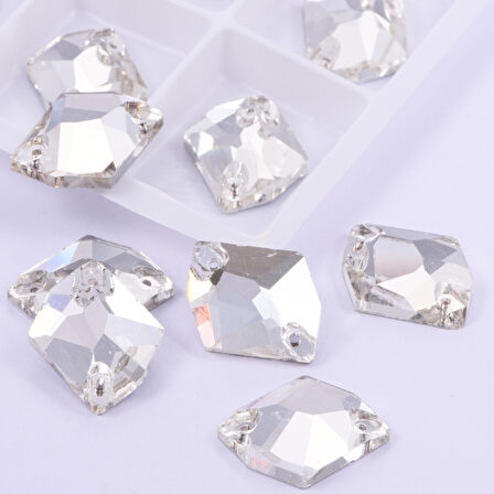Gymo Premium Delikli Dikme Kristal Taş Cosmic 8*10mm Crystal (48 Ad)