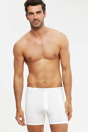 Erkek Long Short Boxer Önü İki Düğmeli 031006