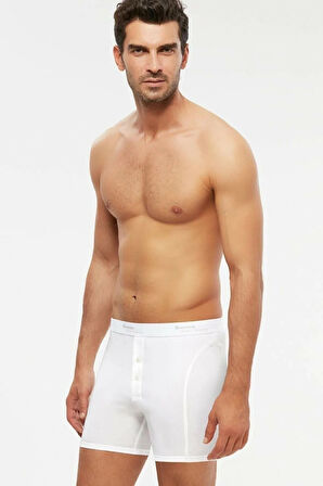 Erkek Long Short Boxer Önü İki Düğmeli 031006