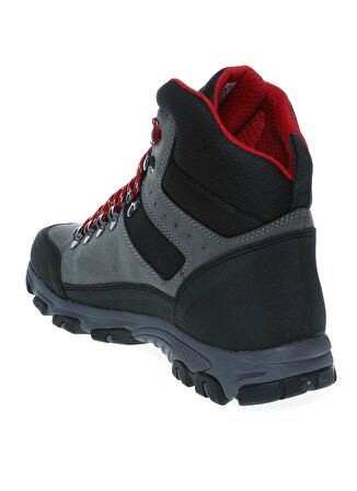 Vaneda 1167 Bağcıklı Su Geçirmez Erkek Gri Deri - Nubuk Outdoor Dizaltı Kar Botu 