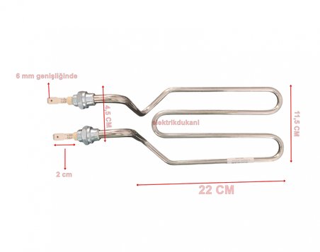 ENDER Sanayi Tipi Fritöz Rezistansı 2500 Watt 220 Volt 8.5 ? Cr-Ni