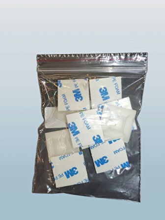 KLEMSAN Yapışkan Kare Kroşe 28x28 BEYAZ (10 Adet)