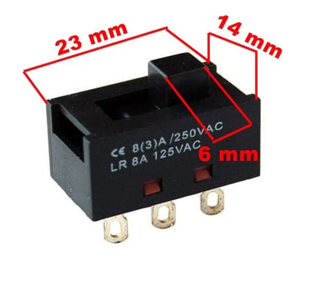 ÇETİNLER Sürgülü Anahtar 6 Kontak 0-1 220v 8A