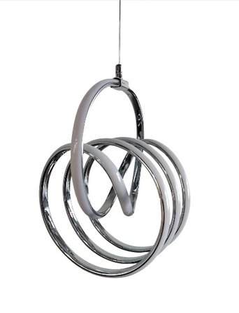 DMR Sarmal Büyük İmza Sarkıt Led Avize KROM Kasa 50w 220 Volt Üç Renk 6500k/4000k/3000k (Beyaz /Ilık Beyaz/Sarı (Günışığı)