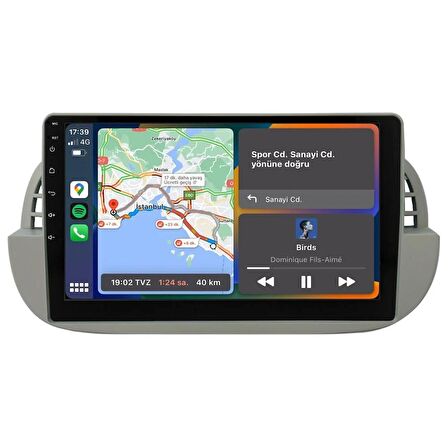 Fiat 500 Multimedya Sistemi Beyaz Çerçeve (2008-2014) CRV-4652XDW