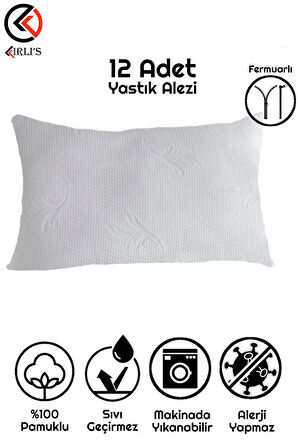 Sıvı Geçirmez Bambi Kalitesinde Fermuarlı Yastık Alezi Yastık İçi Yastık Kılıfı Yumuşak 4 Adet