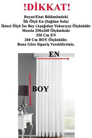 Vakkuo Bambu Kırışmaz Ütü İstemez Tül Perde 1/3 Kat Sık Pile Ağır Gramajlı