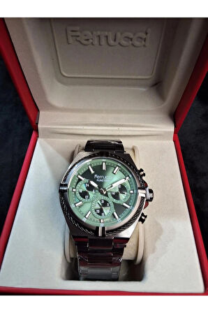 Ferrucci Gri Çelik Fonksiyonlu Takvimli Erkek Kol Saati