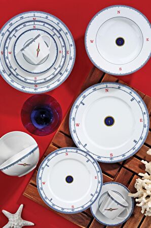 Kütahya Porselen Leonberg 24 Parça 6 Kişilik Modern Yuvarlak Porselen Yemek Takımı 