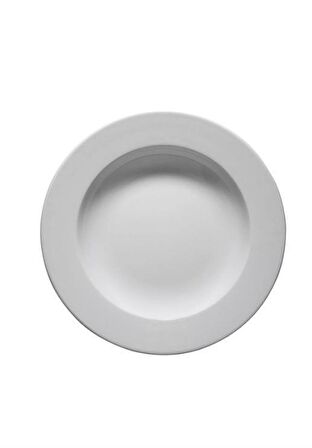 Frig Otel 22 cm Çukur Tabak 12 Adet Dekorsuz