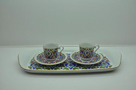 Tepsili 2 Kişilik Kahve Fincanı Dekor No:073643