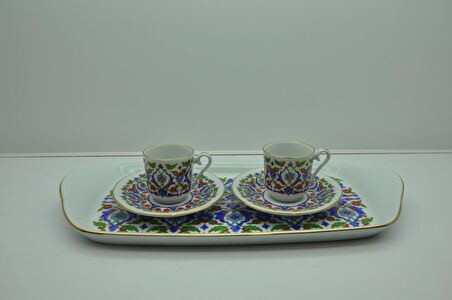 Tepsili 2 Kişilik Kahve Fincanı Dekor No:073643