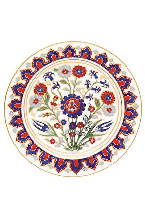 Kütahya Porselen Lenger 25 cm Duvar Tabağı Dekor No:102
