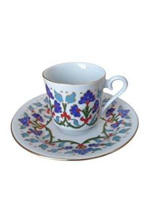 2 Kişilik 3873 Desen Kahve Fincan Takımı