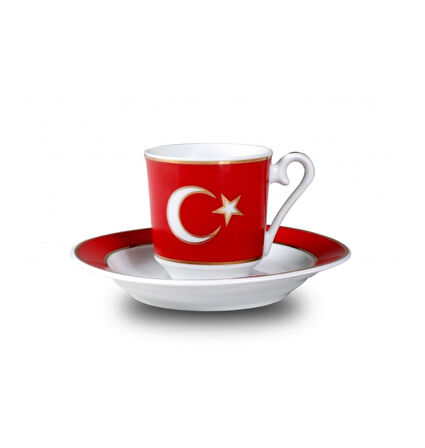 El Yapımı Ay Yıldız Türk Kahve Takımı
