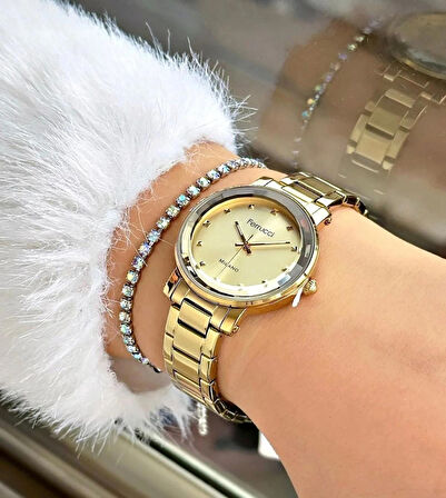 Sade Klasik Model Çelik Kadın Kol Saati+Bileklik Hediye