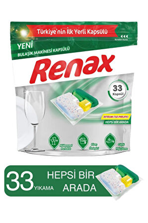 RENAX BULAŞIK MAKİNE KAPSÜLÜ 198' Li (6x33 ADET)