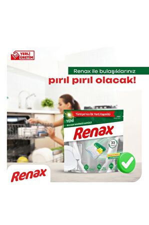 Renax Bulaşık Makinesi Kapsülü Hepsi Bir Arada 22 Li - 6 Paket