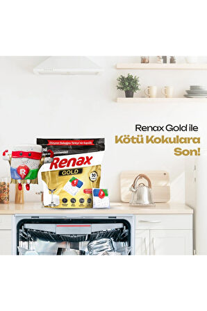 Renax Gold Bulaşık Makinesi Kapsülü 30 Lu - 6 Lı Paket