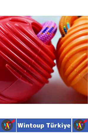 Evcil Hayvan Ağız Diş Kaşıma Çiğneme Temizleme Eğlenceli Vakit Kauçuk Top Köpek Oyuncağı 2 Adet