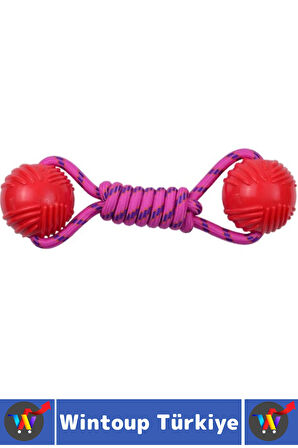 Evcil Hayvan Ağız Diş Kaşıma Çiğneme Temizleme Eğlenceli Vakit Kauçuk Top Köpek Oyuncağı 2 Adet