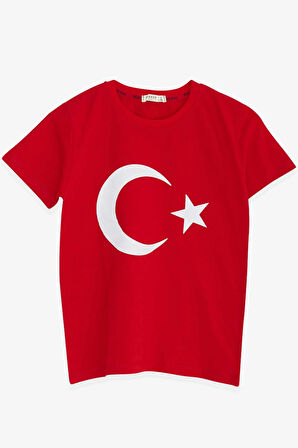 Breeze Çocuk Tisört Türk Bayrakli Kirmizi 8-14 Yaş, Kırmızı
