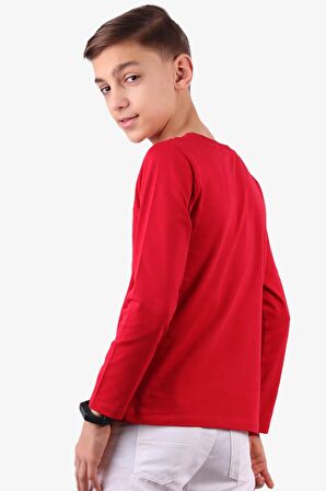 Breeze Erkek Çocuk Türk Bayraklı Body 8-14 Yaş, Kırmızı